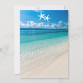 strandbruiloft bestemming tropische zeestervis zee kaart (Achterkant)