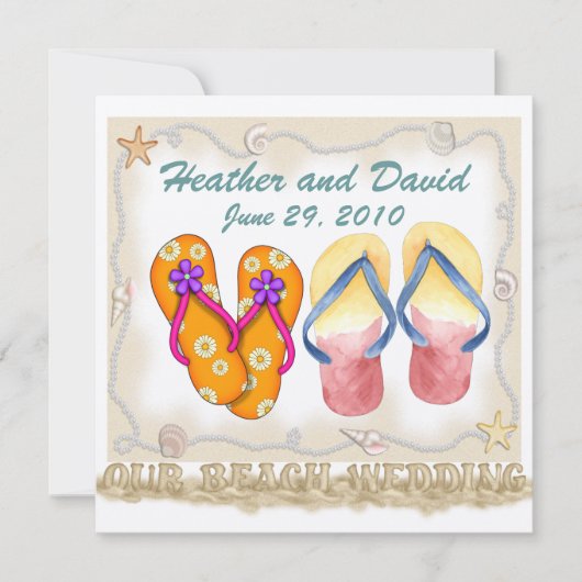 Strandbruiloft Dank u - SRF Bedankkaart (Voorkant)