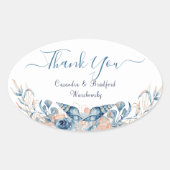 Strandbruiloft Dank u sticker (Voorkant)