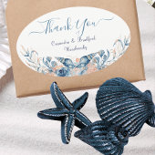 Strandbruiloft Dank u sticker