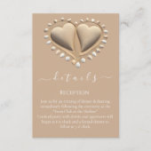 Strandbruiloft details informatiekaartje (Voorkant)