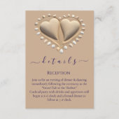 Strandbruiloft details informatiekaartje (Voorkant)