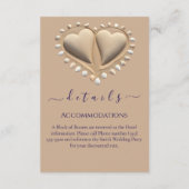 Strandbruiloft details informatiekaartje (Achterkant)