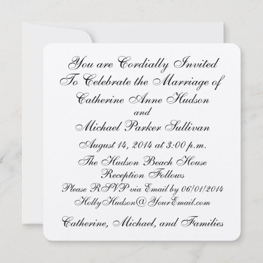 Strandbruiloft, enz. Uw keuze Achtergrond - SRF Kaart (Achterkant)