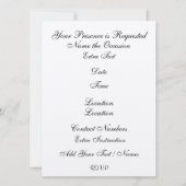 Strandbruiloft / Evenement - SRF Kaart (Achterkant)