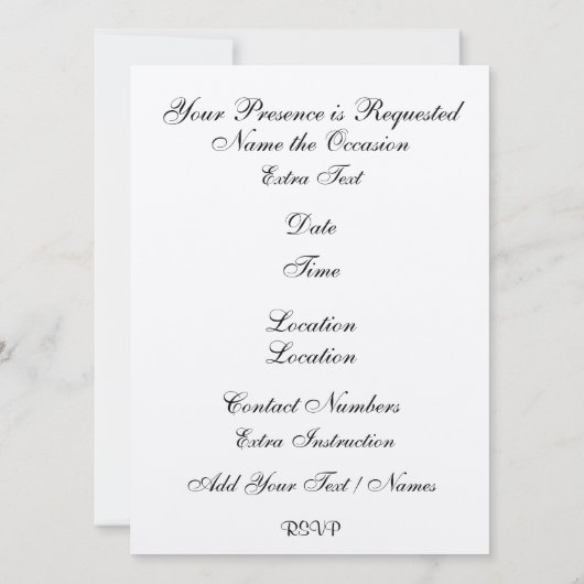 Strandbruiloft / Evenement - SRF Kaart (Achterkant)