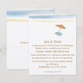 Strandbruiloft in het buitenland uitnodiging (Voorkant / Achterkant)