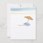 Strandbruiloft in het buitenland uitnodiging (Achterkant)