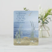 strandbruiloft met zeemleder kaart (Staand voorkant)