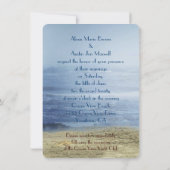 strandbruiloft met zeemleder kaart (Achterkant)
