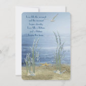 strandbruiloft met zeemleder kaart (Voorkant)