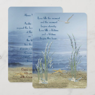 strandbruiloft met zeemleder kaart