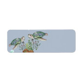 Strandbruiloft met zeeschildpadden etiket (Voorkant)