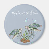 Strandbruiloft met zeeschildpadden magneet (Voorkant)