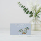 Strandbruiloft met zeeschildpadden visitekaartje (Staand voorkant)