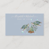 Strandbruiloft met zeeschildpadden visitekaartje (Voorkant)