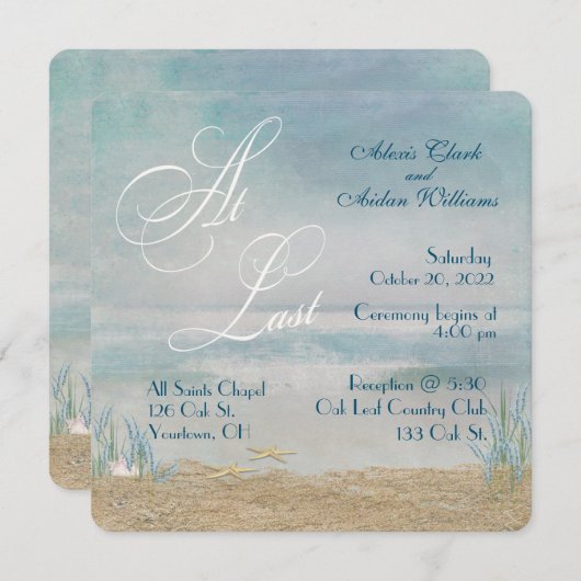 strandbruiloft met zeestervis (Voorkant / Achterkant)