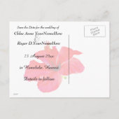 Strandbruiloft Ocean Sunset Aankondigingskaart (Achterkant)