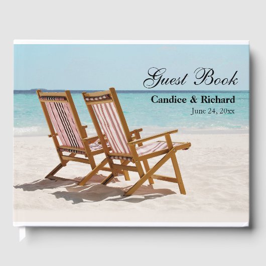 Strandbruiloft of strandhuis gastenboek (Voorkant)