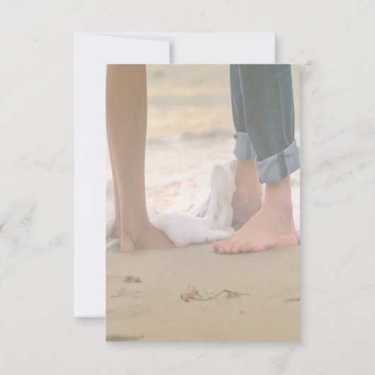 Strandbruiloft,Ontvangst aan de voeten Kaart (Achterkant)