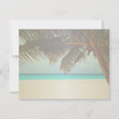 Strandbruiloft, palm oefendiner kaart (Achterkant)