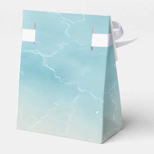 Strandbruiloft parels Shell Elegant Ocean Theme Bedankdoosjes (Achterkant)