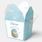 Strandbruiloft parels Shell Elegant Ocean Theme Bedankdoosjes (Geopend)