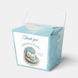 Strandbruiloft parels Shell Elegant Ocean Theme Bedankdoosjes