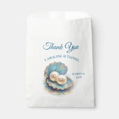 Strandbruiloft parels Shell Elegant Ocean Theme Bedankzakje (Voorkant)
