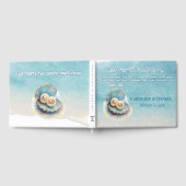 Strandbruiloft parels Shell Elegant Ocean Theme Gastenboek (Volledig)