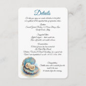 Strandbruiloft parels Shell Elegant Ocean Theme Informatiekaartje (Voorkant)