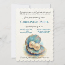 Strandbruiloft parels Shell Elegant Ocean Theme