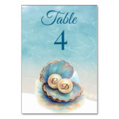 Strandbruiloft parels Shell Elegant Ocean Theme Kaart (Voorkant)