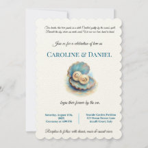 Strandbruiloft parels Shell Elegant Ocean Theme