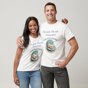 Strandbruiloft parels Shell Elegant Ocean Theme T-shirt