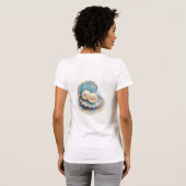Strandbruiloft parels Shell Elegant Ocean Theme T-shirt (Achterkant volledig)