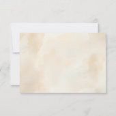 Strandbruiloft RSVP-kaart met Waterverf Oceaan RSVP Kaartje (Achterkant)