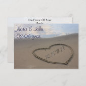 strandbruiloft RSVP standaard 3,5 x 5 (Voorkant / Achterkant)