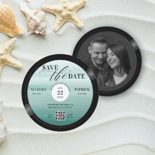 Strandbruiloft Save the Date  muziek Vinyl QR
