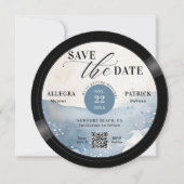 Strandbruiloft Save the Date muziekliefhebber QR (Voorkant)