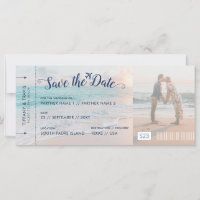 Strandbruiloft Save the Date Ticket
