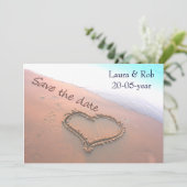 strandbruiloft Sparen de datum Save The Date (Staand voorkant)