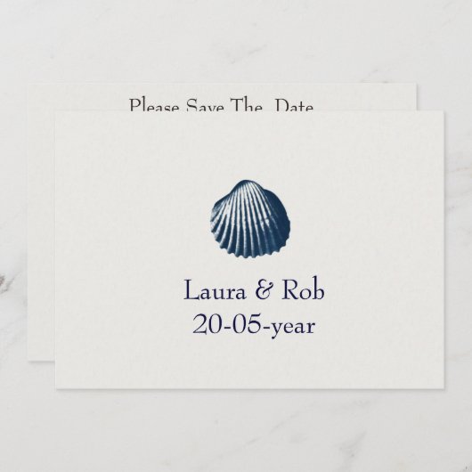 strandbruiloft Sparen de datum Save The Date (Voorkant / Achterkant)