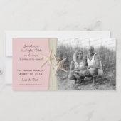 Strandbruiloft Starfish Pink Save the Date Foto (Voorkant)