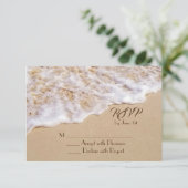 Strandbruiloft Surf RSVP Bijlagekaart (Staand voorkant)