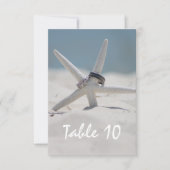 Strandbruiloft tafel plaats nummer kaart (Voorkant)