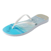 strandbruiloft | Teenslippers | Naam bruid | oceaa (Schuin)