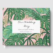 Strandbruiloft Tropical Palm Leaves gastenboek (Voorkant)