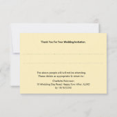 Strandbruiloft Tropische bestemming RSVP Kaartje (Achterkant)