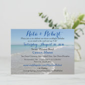 Strandbruiloft uitnodiging - Ocean II Art on Back (Staand voorkant)